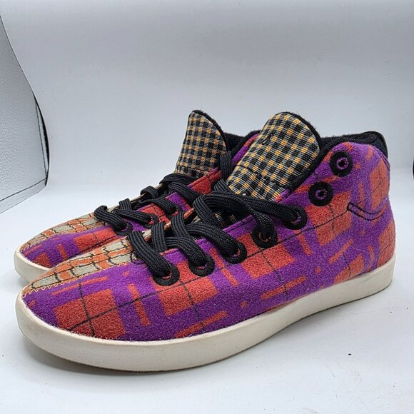 Allbirds Wool Piper Mids Split Tartan Plaid Womens 7 Lightweight Shoes Casual - Picture 4 of 13